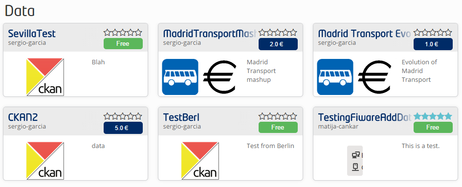Acquiring Datasets Offered in the
WStore1