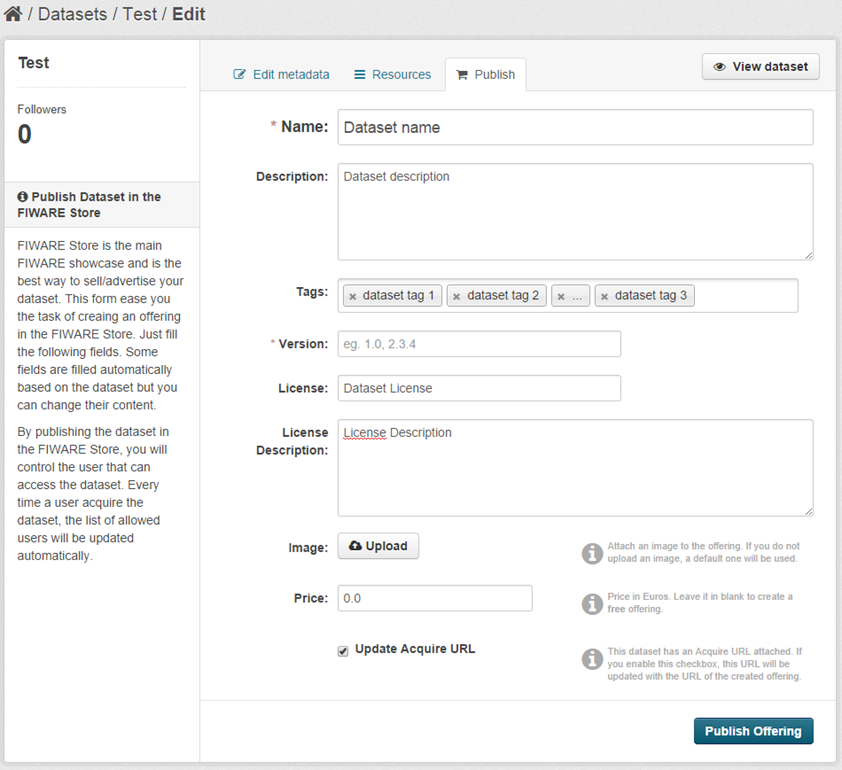 Offering Datasets Directly Through the CKAN
Interface1