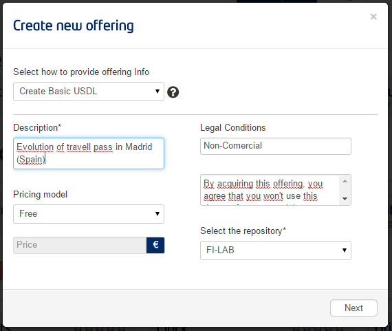 Offering Datasets Through the WStore
Interface4