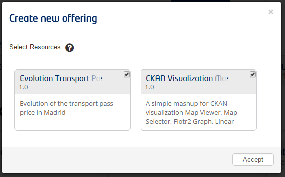 Offering Datasets Through the WStore
Interface5